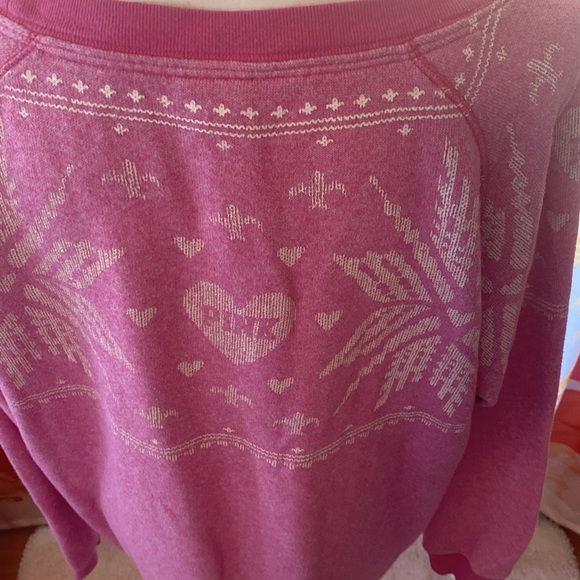VICTORIA SECRET PINK OVERSIZED SWEATSHIRT SIZE SMALL - Picture 4 of 7